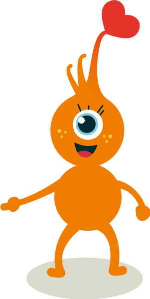 Mascotte RSE groupe VSF orange